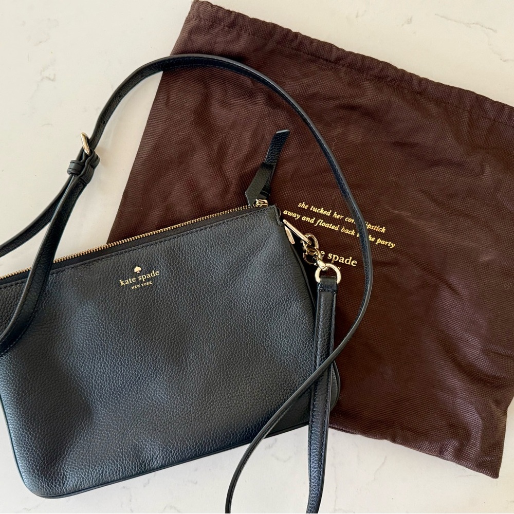 Kate Spade Black Leather Crossbody Bag